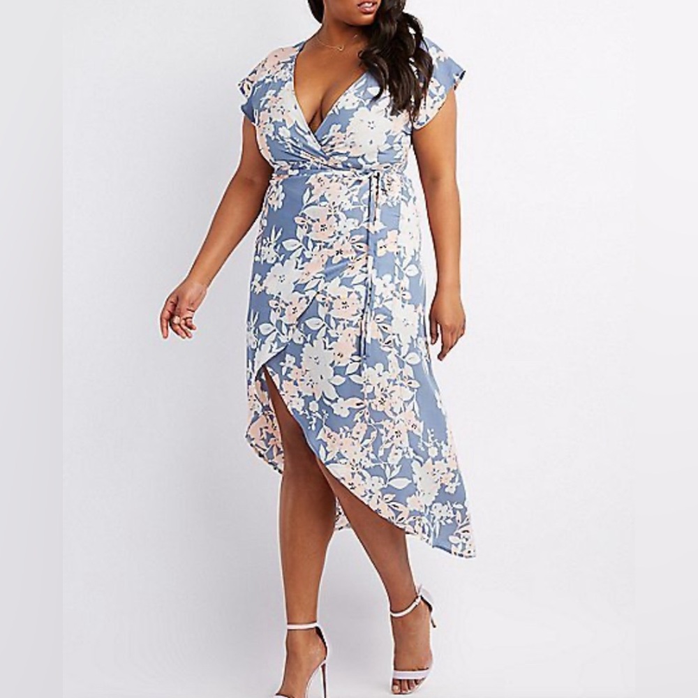 Charlotte Russe 3x high-low floral dress